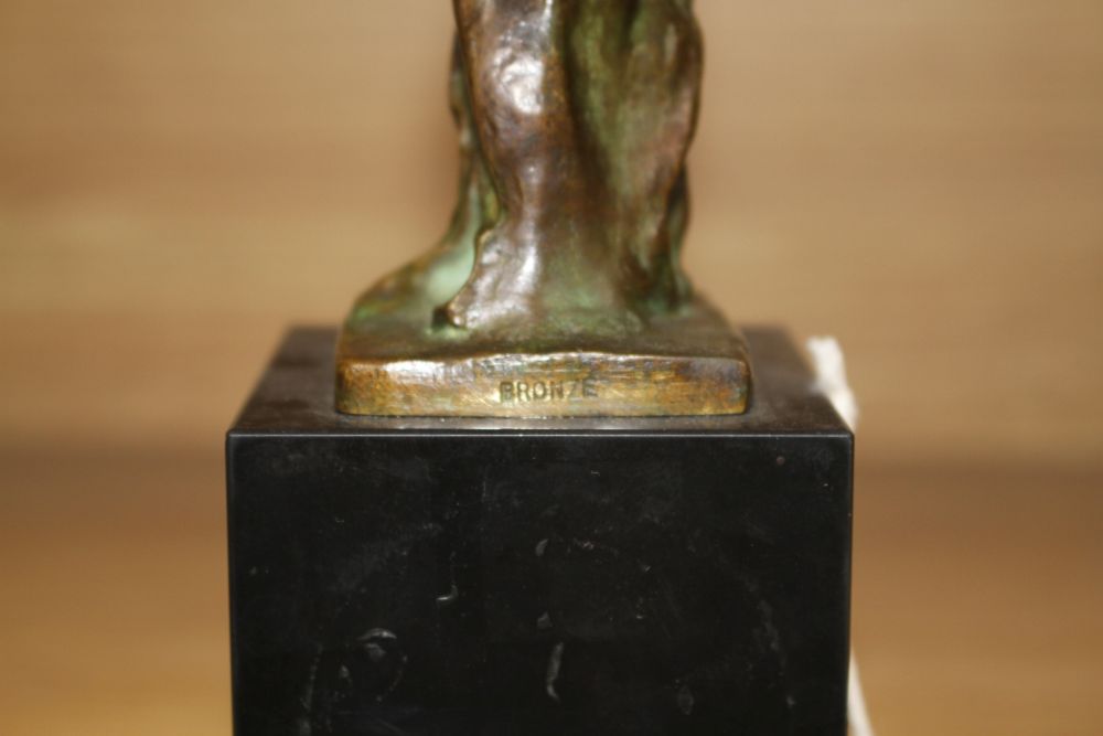 Max Le Verrier (1891-1973). A bronze group La Victoire de Samothrace, overall H.9.25in,